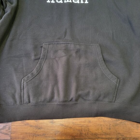 HORRIBLE HUMAN by Caroline Stanbury Black Pullover Hoodie sz XL EUC Autumn Fall - Picture 3 of 6